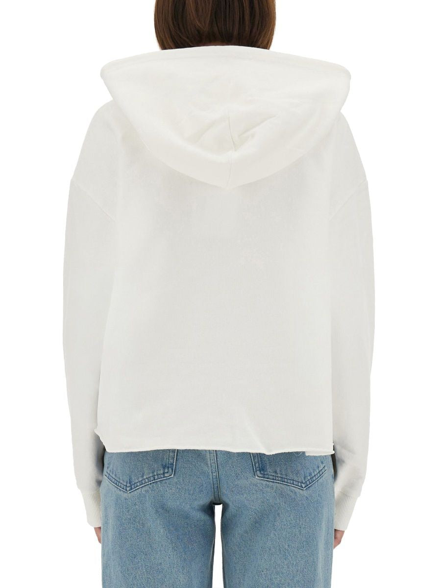 WHITE COTTON SWEATSHIRTS MM6 MAISON MARGIELA