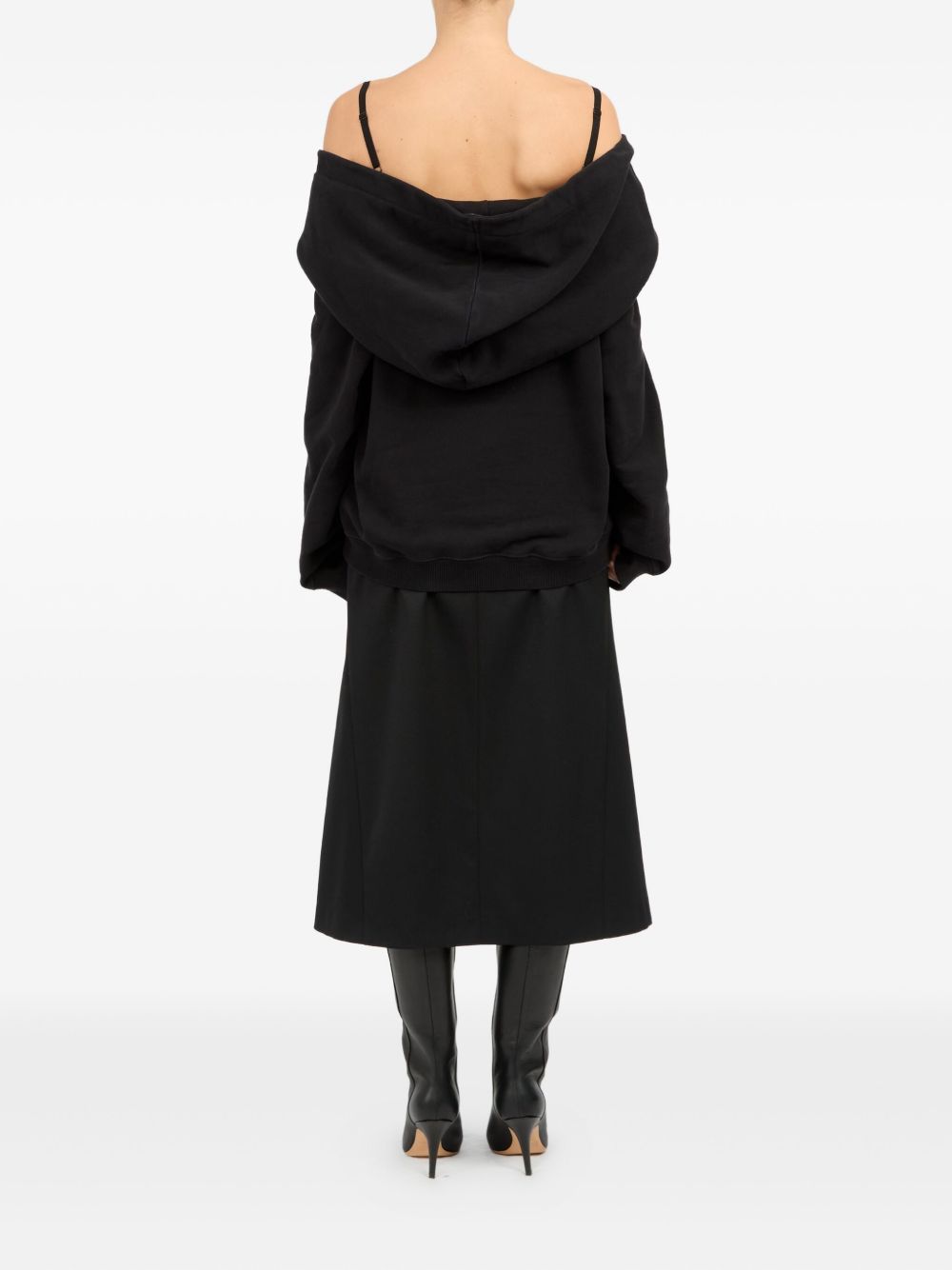 OFF-SHOULDER HOODIE MM6 MAISON MARGIELA