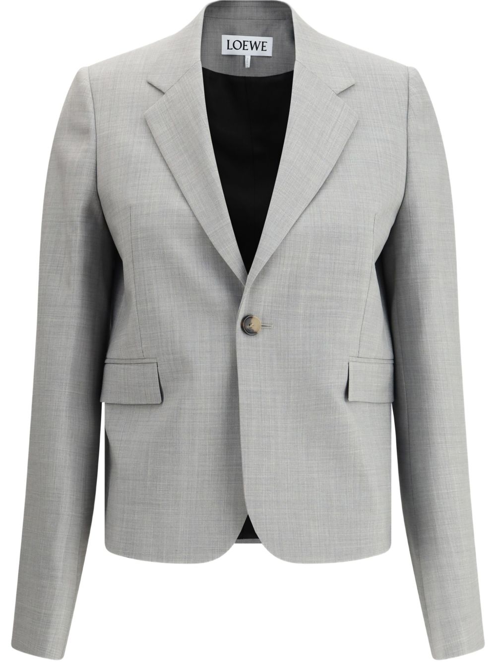 LIGHT GREY WOOL JACKETS LOEWE LIGHT GREY 38