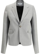 LIGHT GREY WOOL JACKETS LOEWE LIGHT GREY 38
