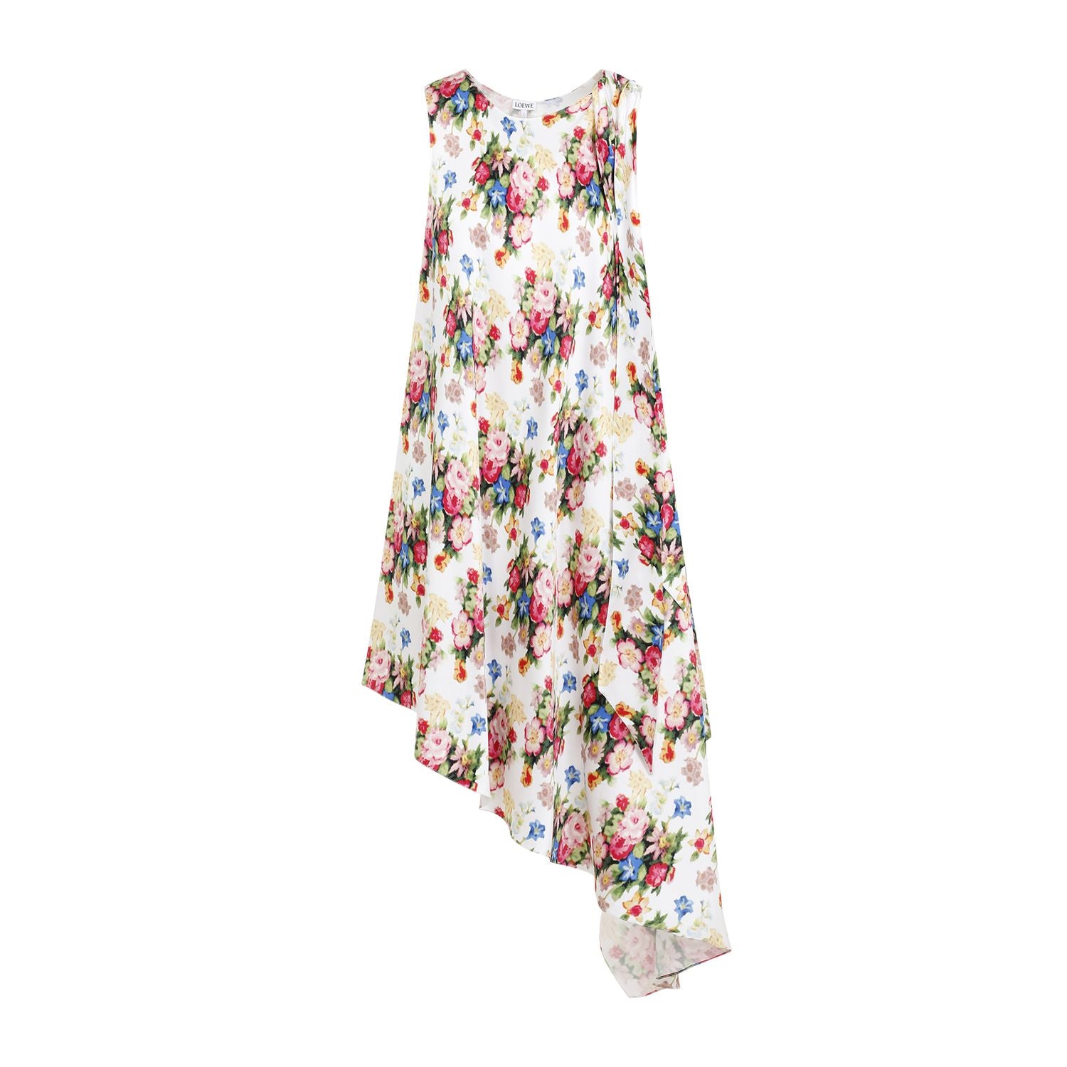 SILK ASYMMETRIC DRESS - POWDER / 36 SILK ASYMMETRIC DRESS - POWDER / 36