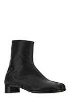 BLACK LEATHER TABI ANKLE BOOTS Maison Margiela