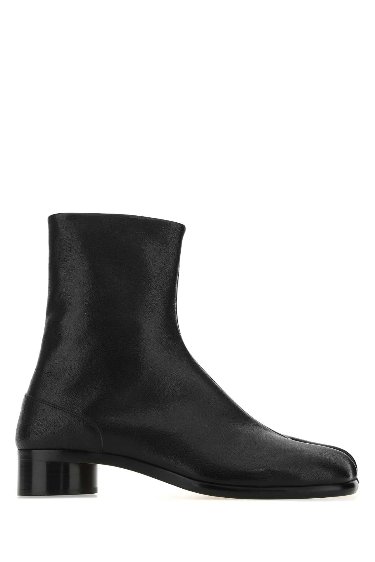 BLACK LEATHER TABI ANKLE BOOTS Maison Margiela BLACK 42