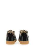 BLACK LEATHER REPLICA SNEAKERS Maison Margiela