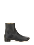 LEATHER ANKLE BOOTS MM6 MAISON MARGIELA black 37