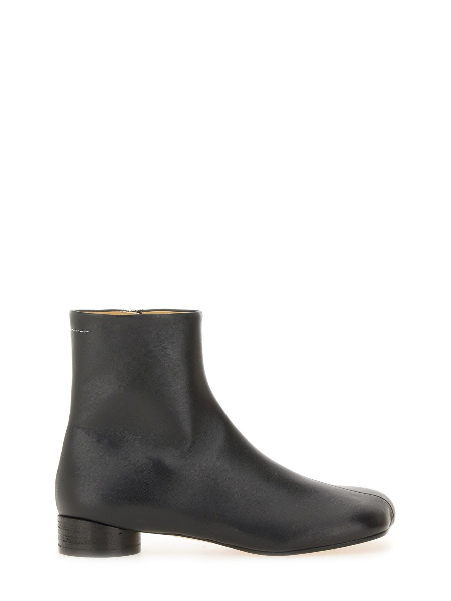 LEATHER ANKLE BOOTS MM6 MAISON MARGIELA black 37