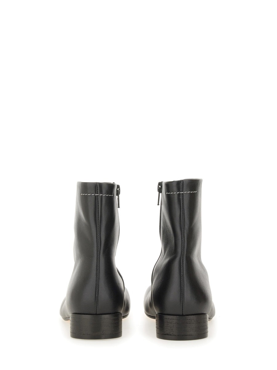 LEATHER ANKLE BOOTS MM6 MAISON MARGIELA