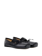 BLACK LEATHER FLATS MM6 MAISON MARGIELA