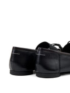 BLACK LEATHER FLATS MM6 MAISON MARGIELA