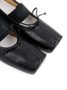 BLACK LEATHER FLATS MM6 MAISON MARGIELA