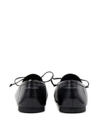BLACK LEATHER FLATS MM6 MAISON MARGIELA