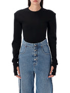LS BODYSUIT MM6 MAISON MARGIELA BLACK S