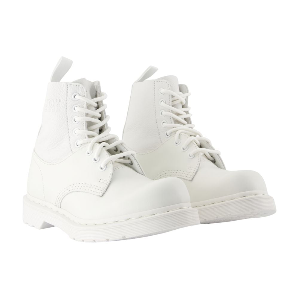 WHITE SHOES FOR BOOTS MM6 X DR MARTENS