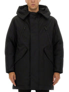BLACK POLYESTER TRENCHES AND COATS DSQUARED2 BLACK 50