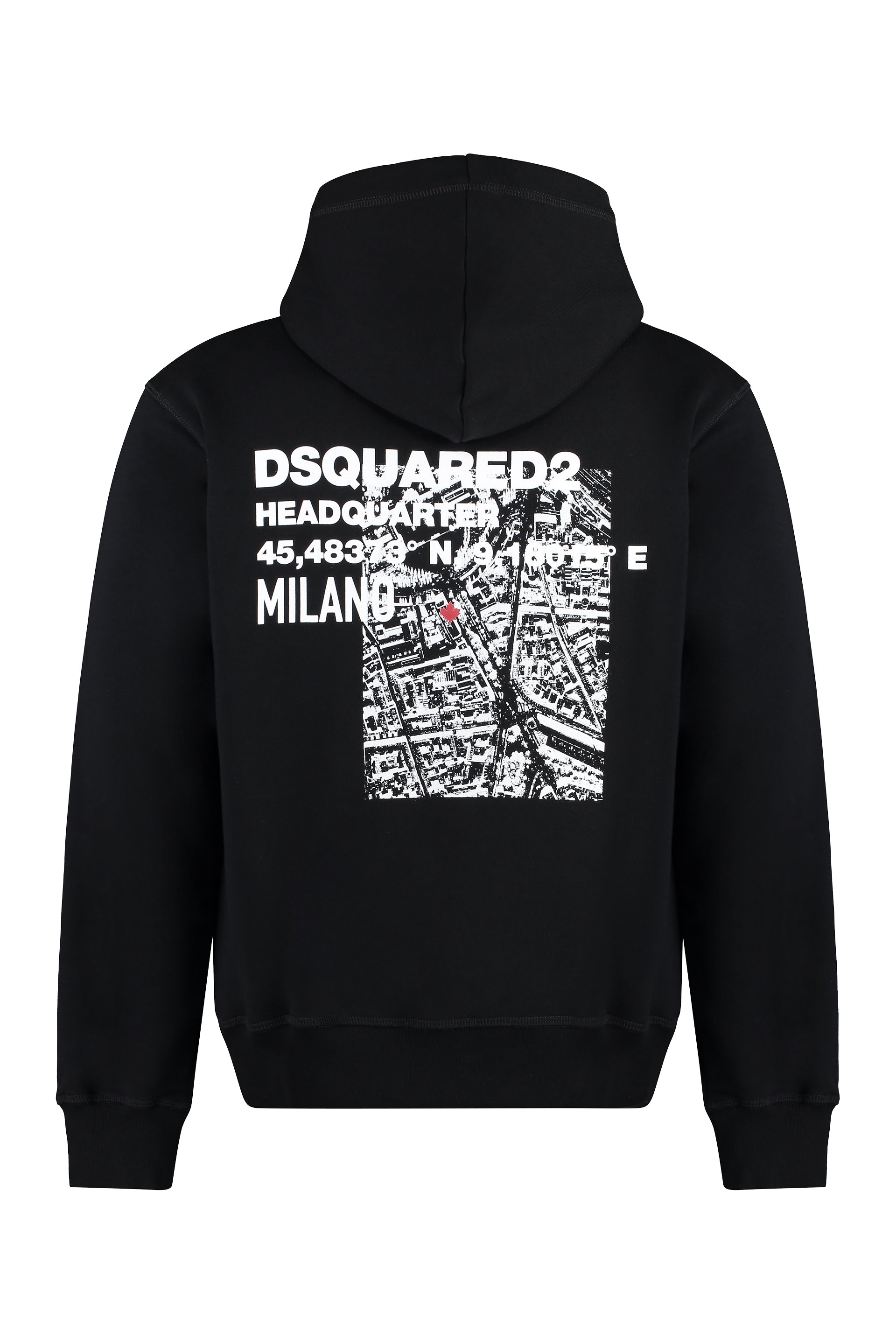 COTTON HOODIE DSQUARED2 black S
