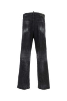 BLACK STRETCH DENIM LOOSE JEANS DSQUARED2