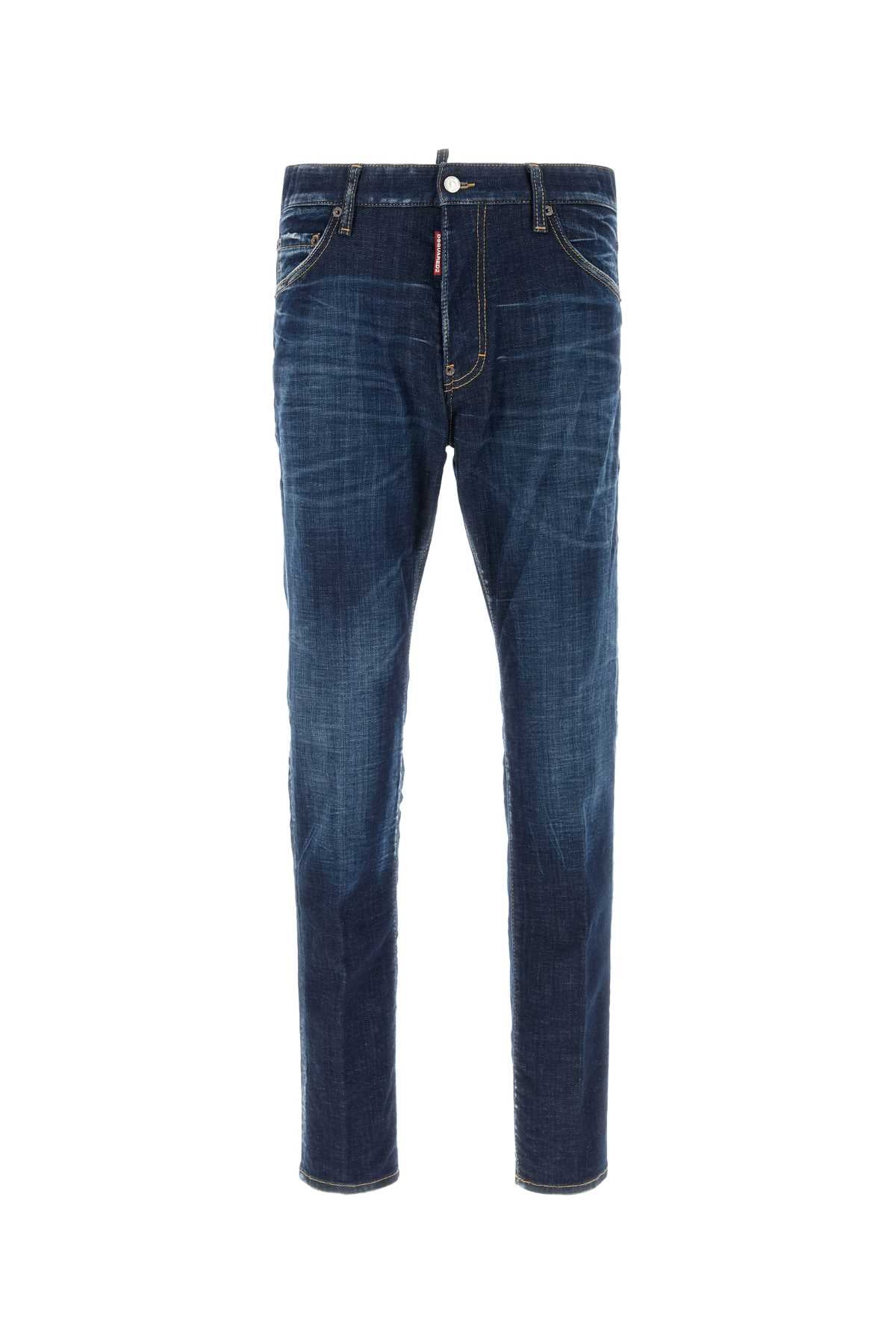 BLUE COTTON BLEND JEANS DSQUARED2 BLUE 46