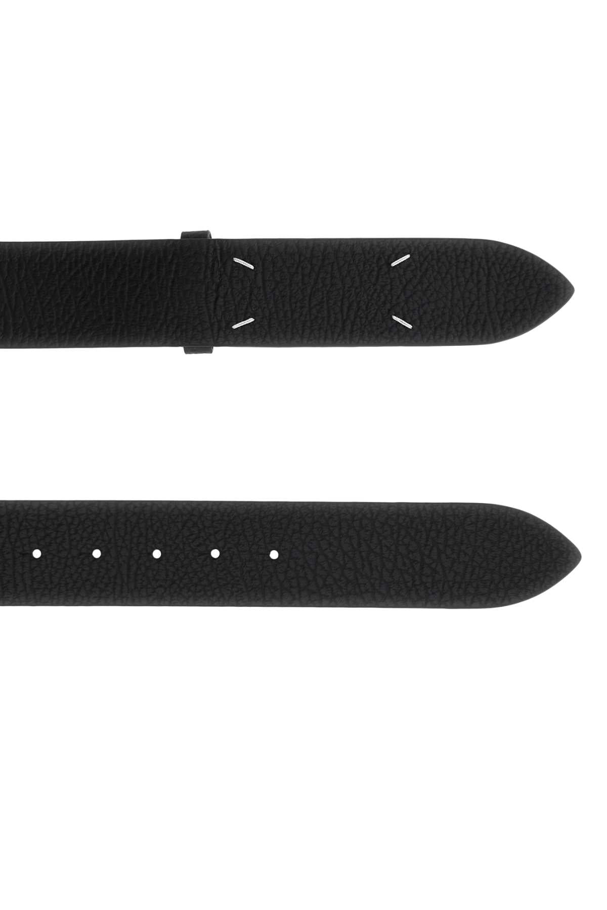 BLACK LEATHER BELT Maison Margiela