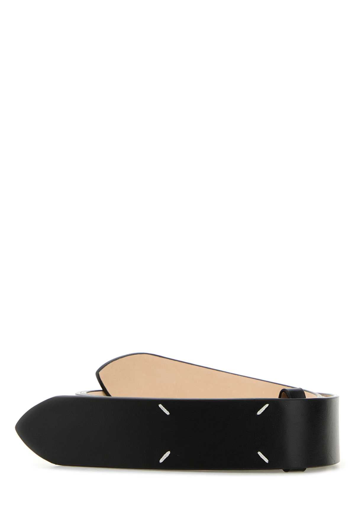 BLACK LEATHER BELT Maison Margiela BLACK 80