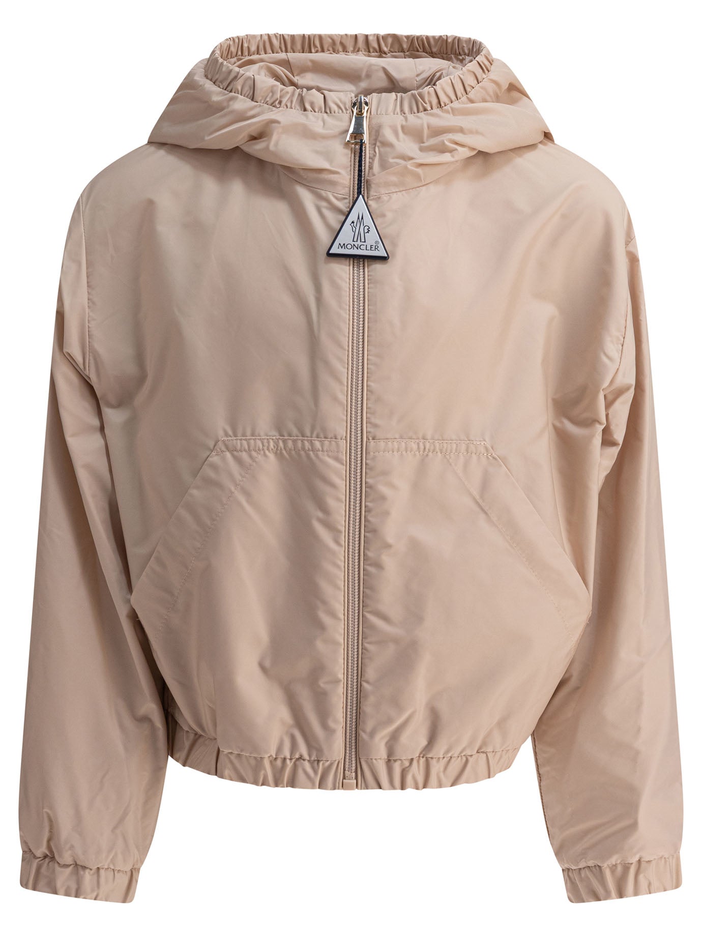 PINK POLYAMIDE JACKET MONCLER KIDS PINK 10Y