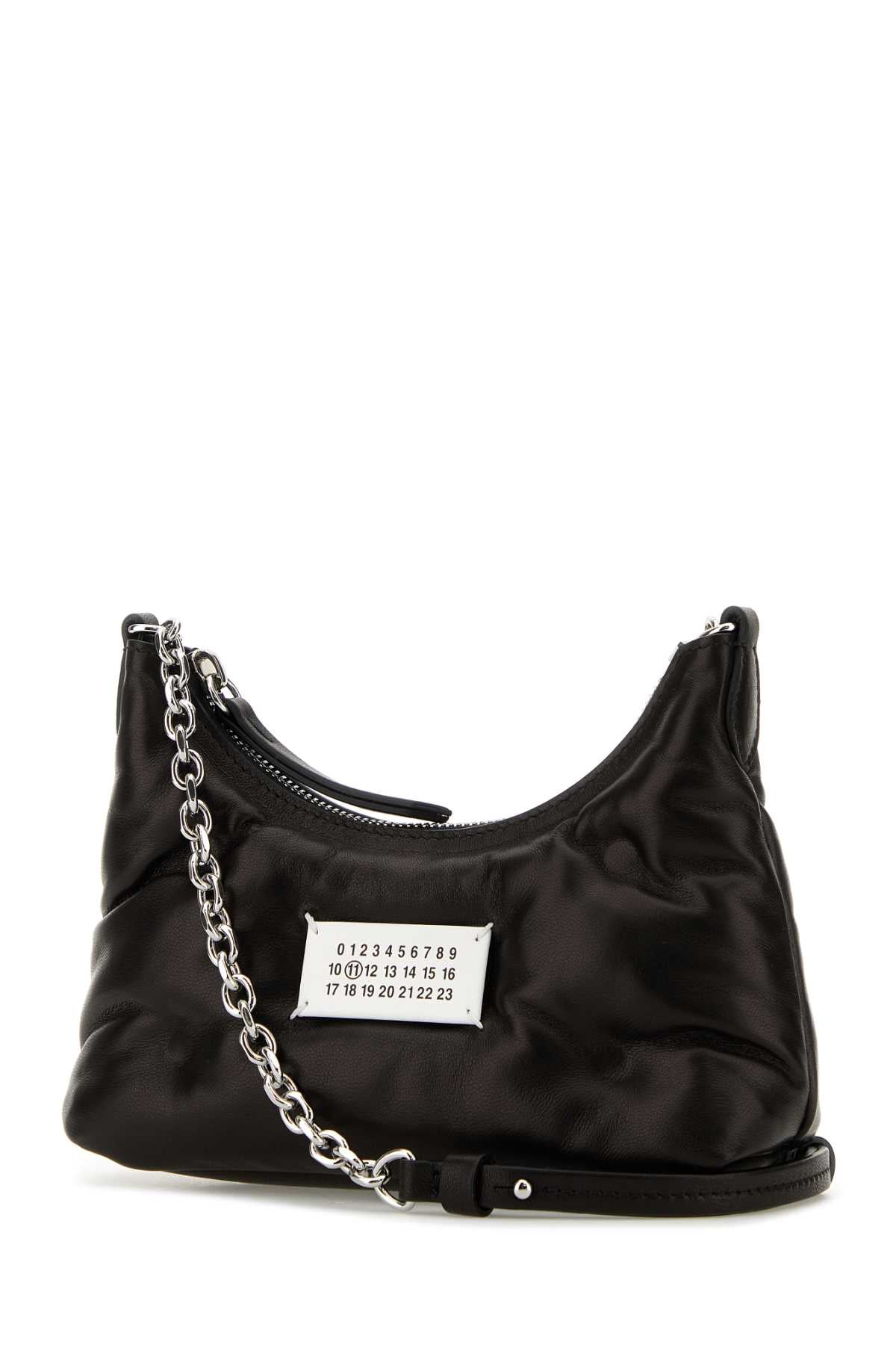 BLACK NAPPA LEATHER MICRO GLAM SLAM HOBO SHOULDER BAG Maison Margiela