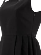 BLACK SILK DRESS SANDBEIGE