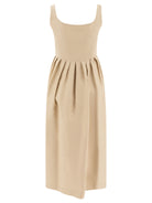 YELLOW SILK DRESS SANDBEIGE