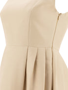 YELLOW SILK DRESS SANDBEIGE