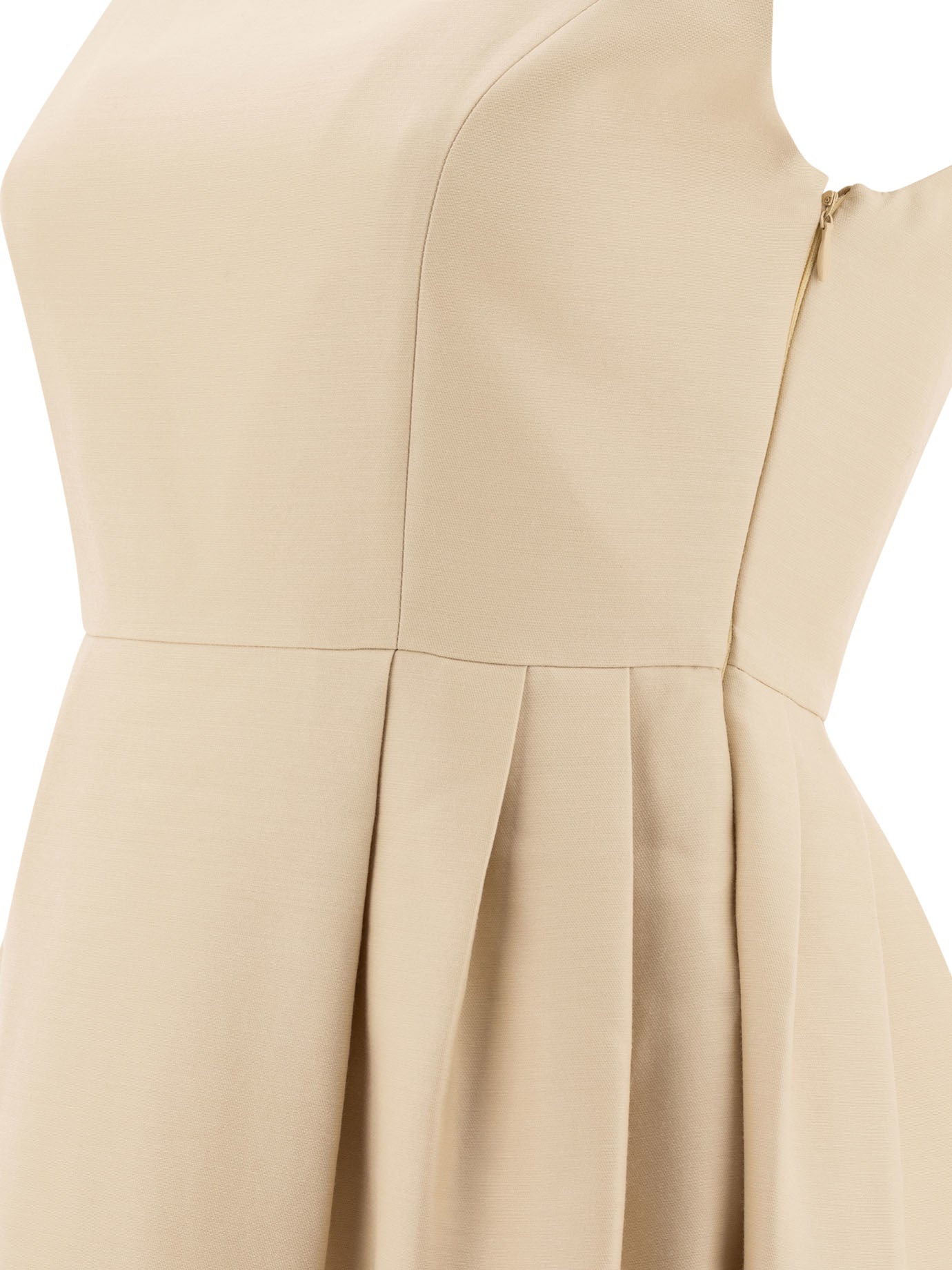 YELLOW SILK DRESS SANDBEIGE
