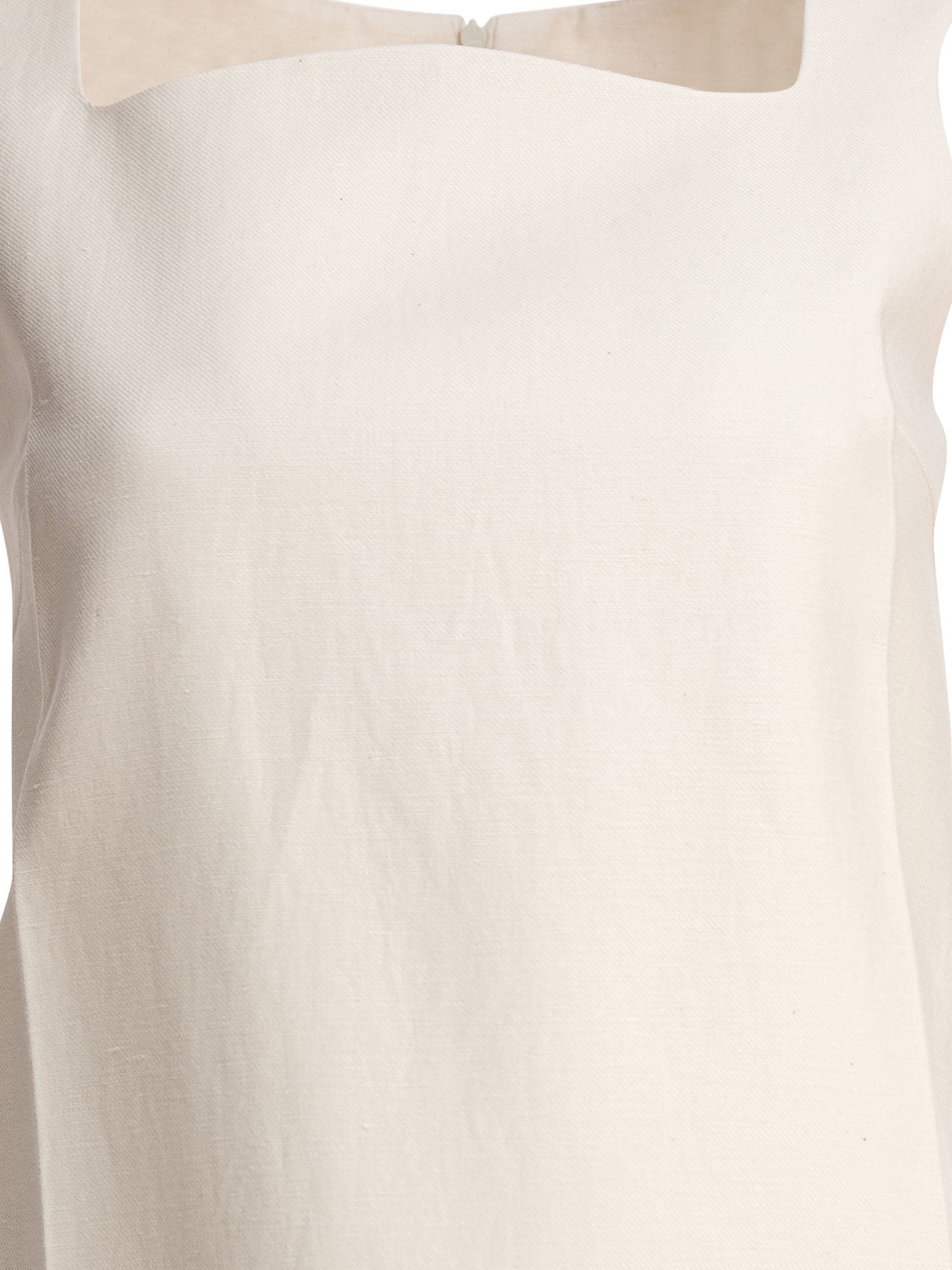 WHITE LINEN DRESS SANDBEIGE