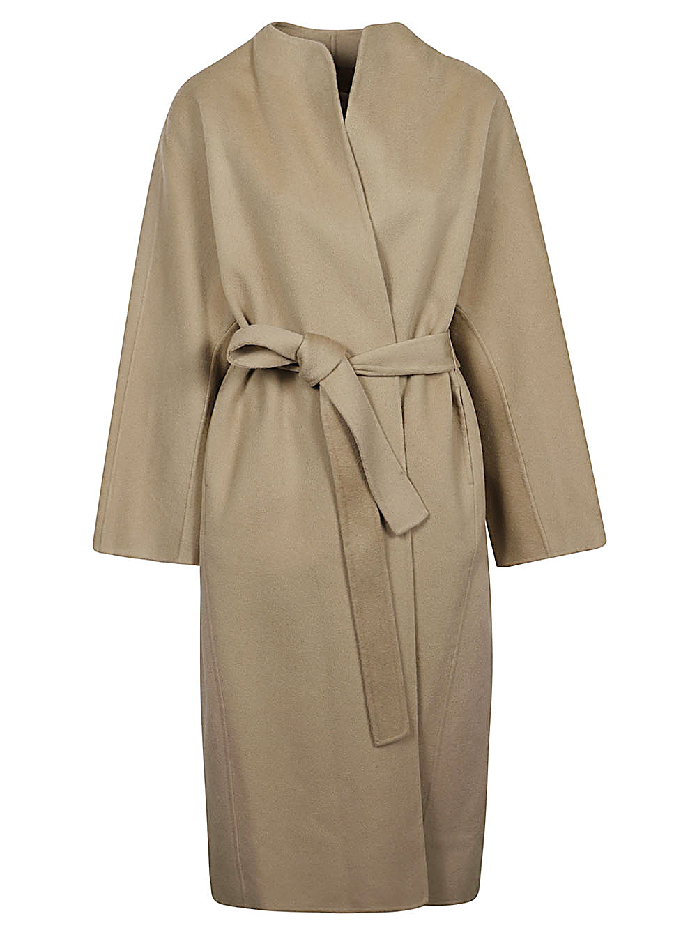 WOOL MIDI COAT SANDBEIGE KAKI S