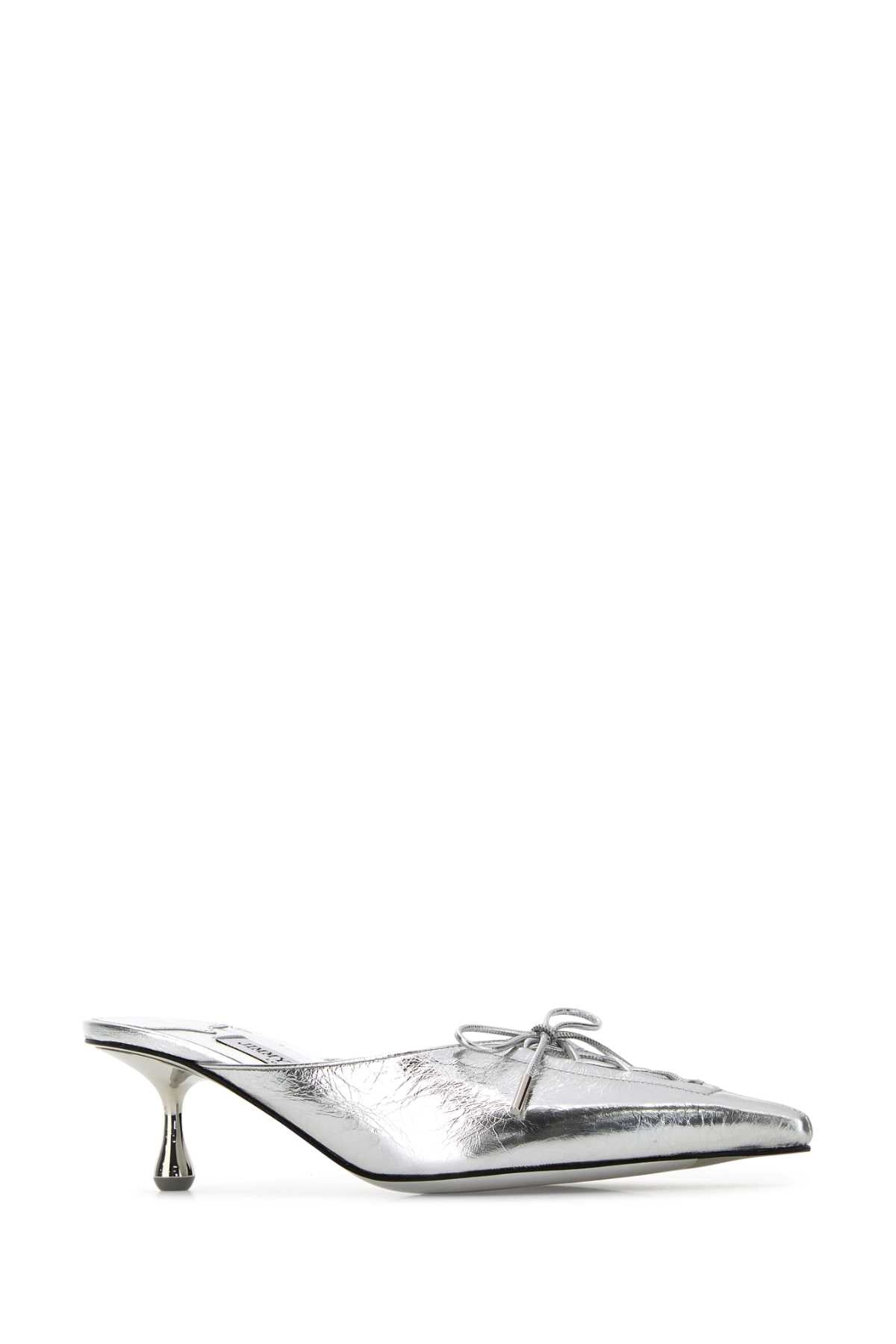 SILVER LEATHER SCARLETT MULES Jimmy Choo