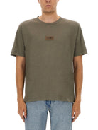 BEIGE COTTON T-SHIRTS MM6 MAISON MARGIELA