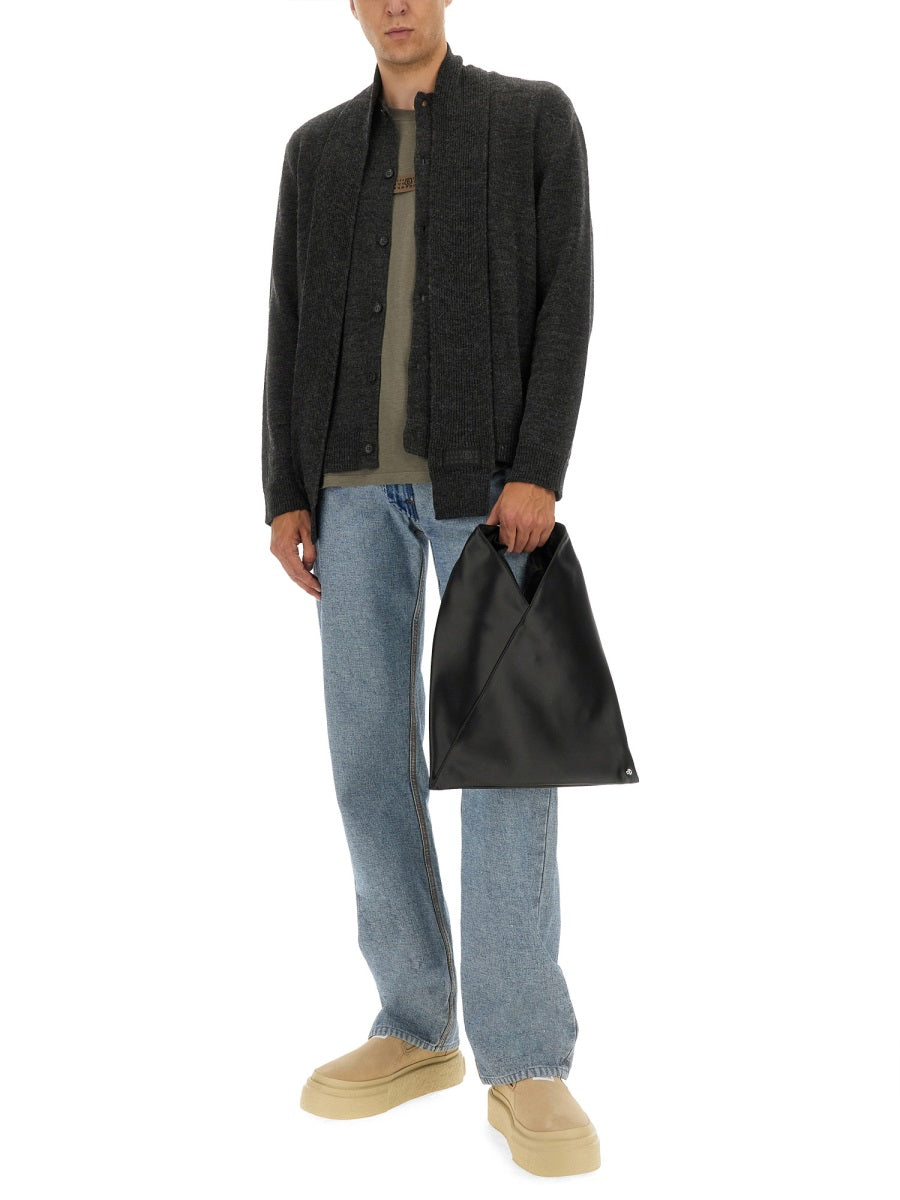 WOOL-BLEND CARDIGAN IN VIRGIN MATERIAL MM6 MAISON MARGIELA