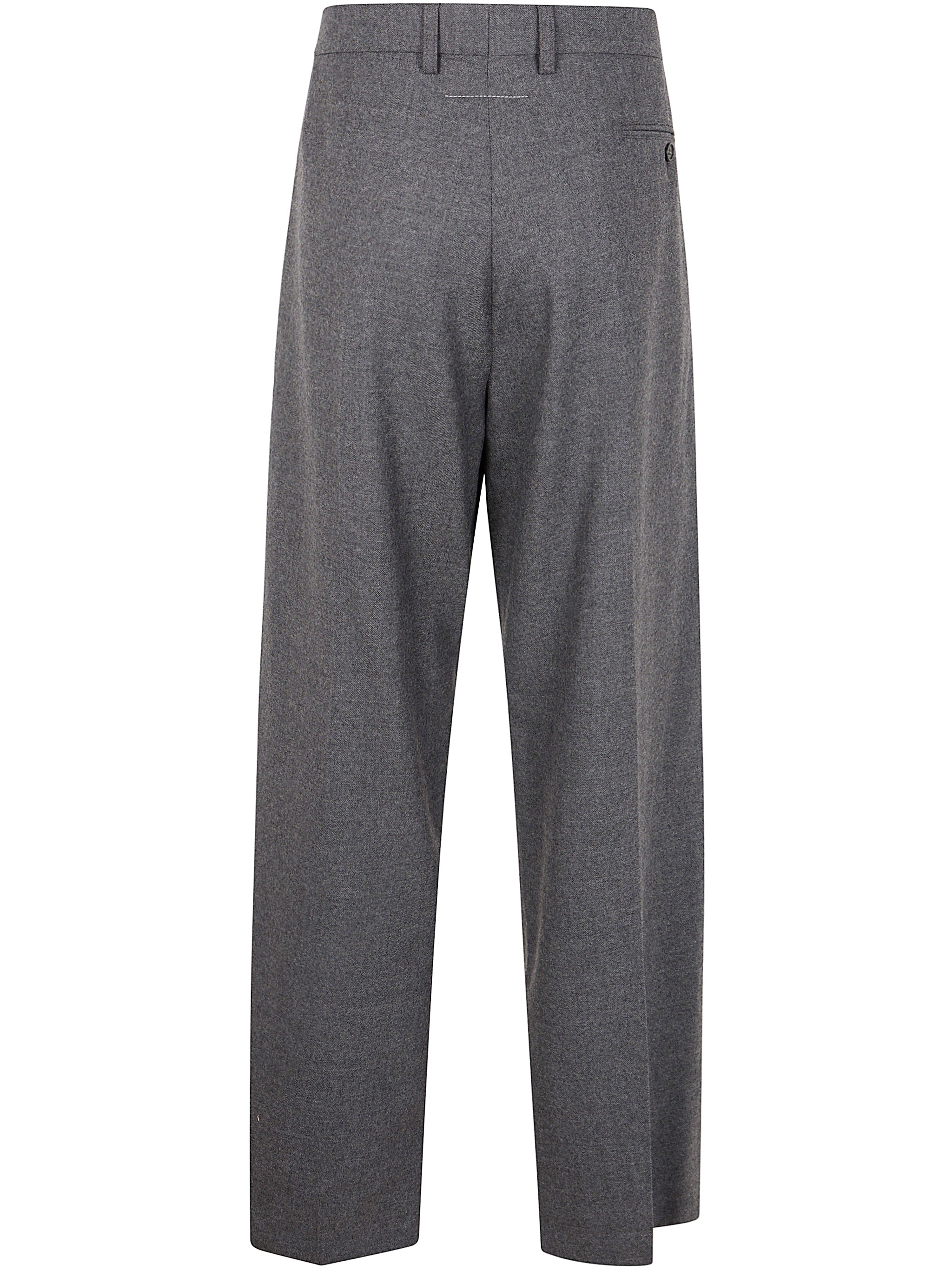 GREY VIRGIN WOOL COTTON PANTS MM6 MAISON MARGIELA