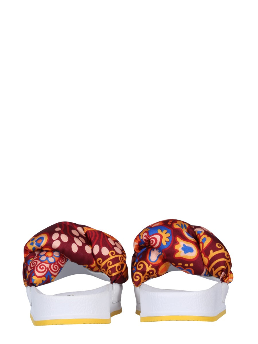 BRAID SLIDE SANDALS La Double J