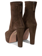 BROWN CALF LEATHER ANKLE BOOTS Aquazzura