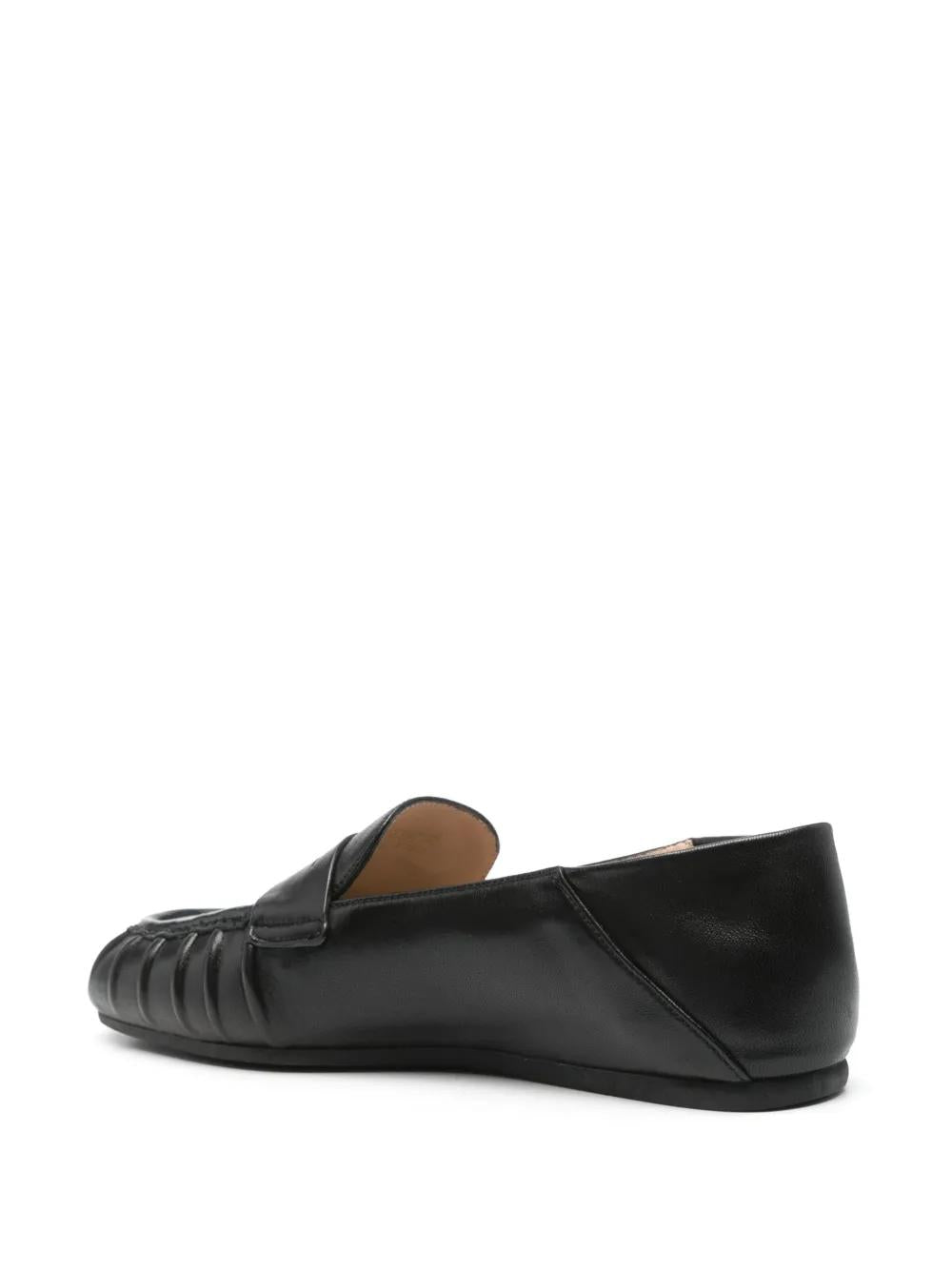 BLACK LAMB LEATHER LOAFERS Stuart Weitzman