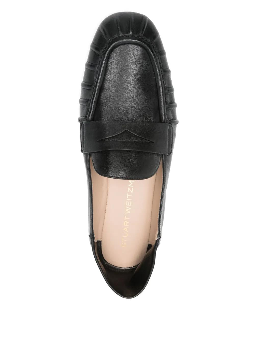 BLACK LAMB LEATHER LOAFERS Stuart Weitzman