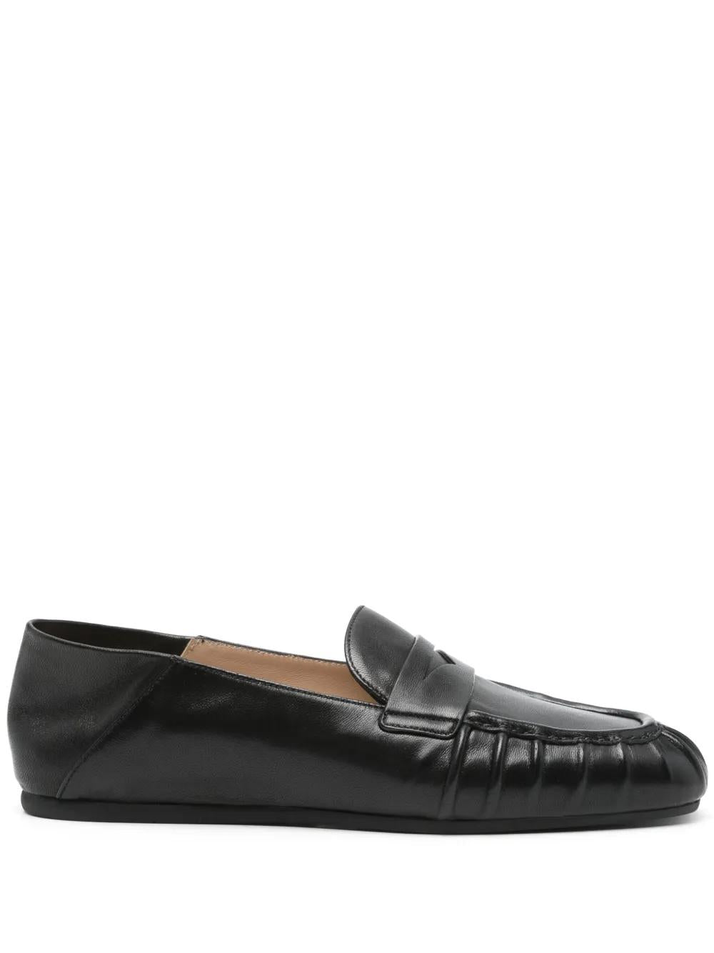BLACK LAMB LEATHER LOAFERS Stuart Weitzman BLACK 36