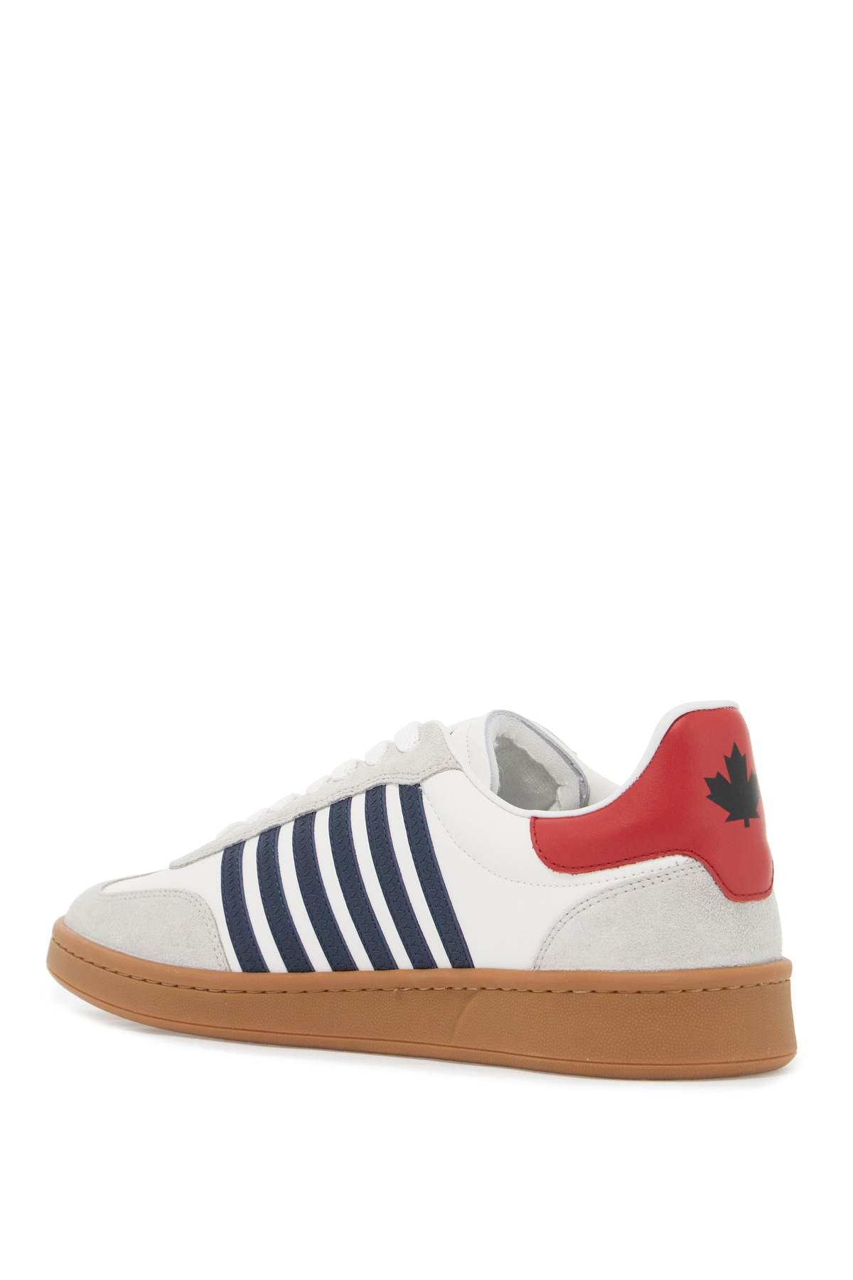 WHITE LEATHER BOXER SNEAKERS DSQUARED2