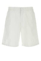 WHITE OXFORD BERMUDA SHORTS Prada WHITE S