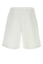 WHITE OXFORD BERMUDA SHORTS Prada