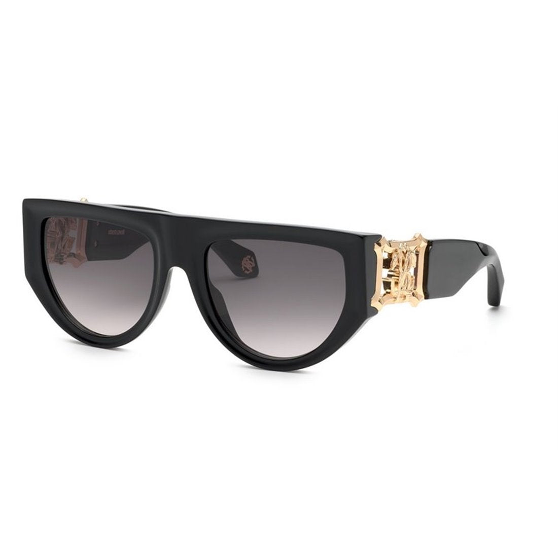 NERO LUCIDO ACETATE AND METAL SUNGLASSES Roberto Cavalli NERO LUCIDO 56