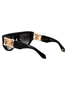 NERO LUCIDO ACETATE AND METAL SUNGLASSES Roberto Cavalli