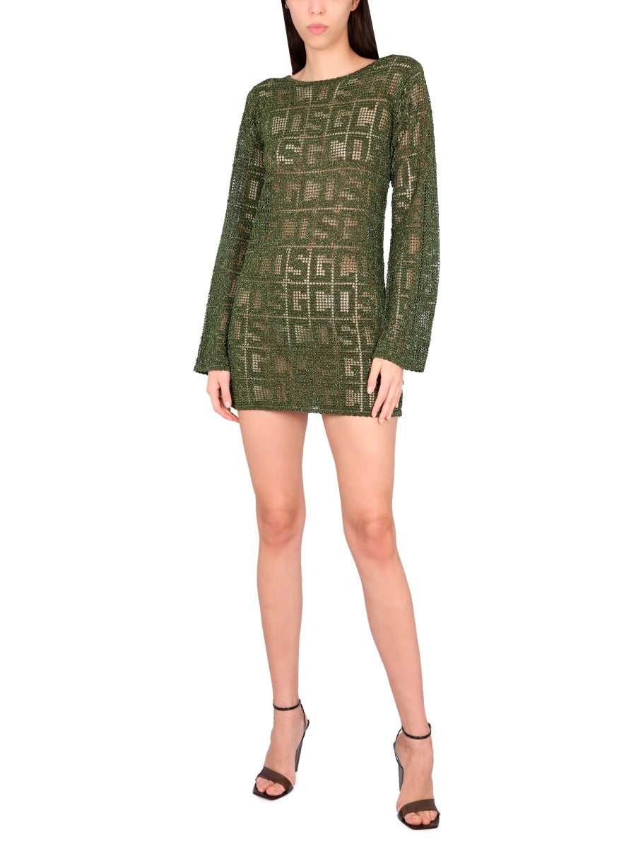 GCDS Monogram Macrame Dress