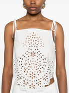 EMBROIDERED COTTON TOP Self-Portrait