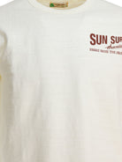 BEIGE COTTON T-SHIRT SUN SURF