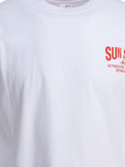 WHITE COTTON T-SHIRT SUN SURF