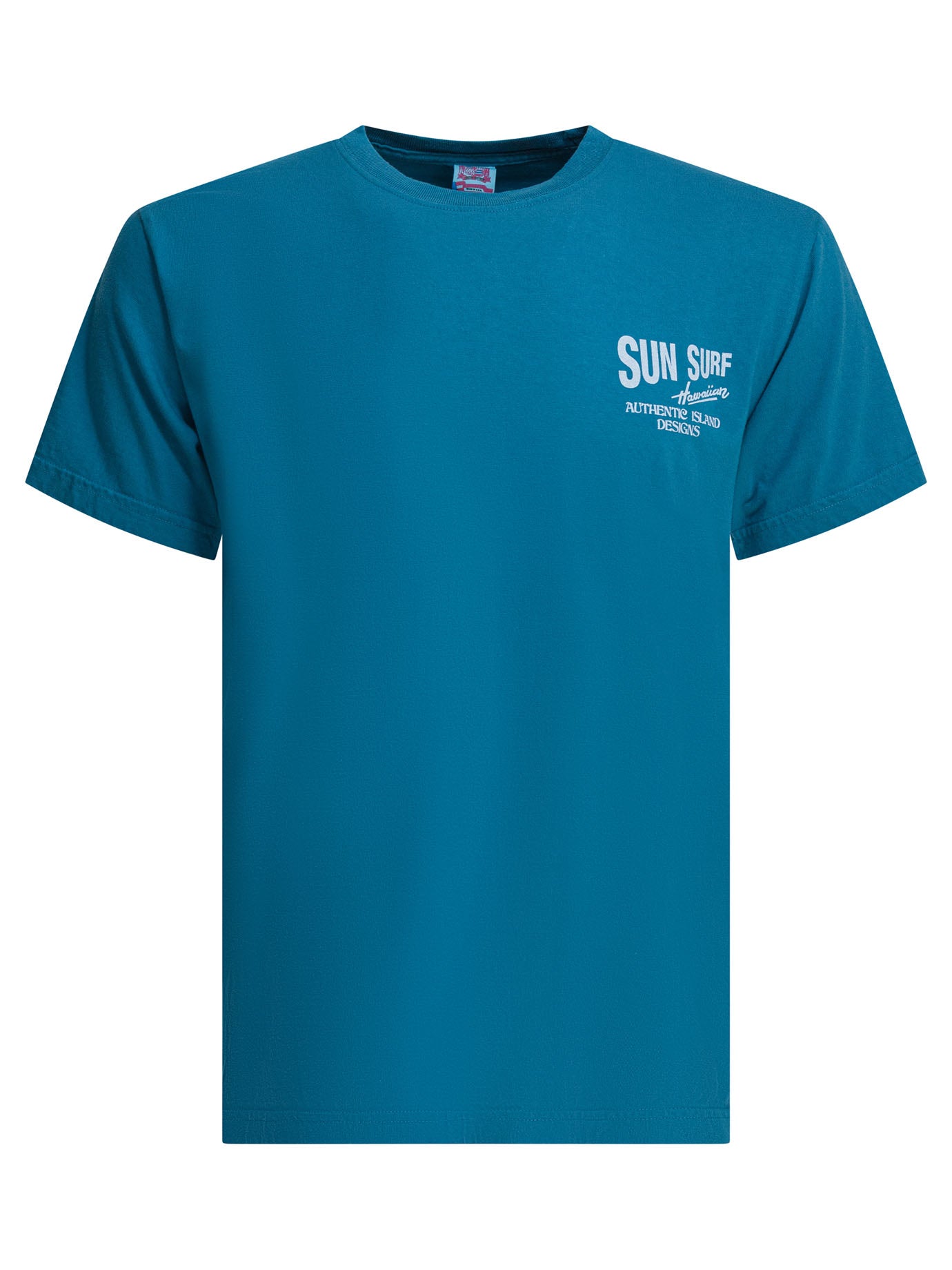 BLUE COTTON T-SHIRT SUN SURF BLUE L
